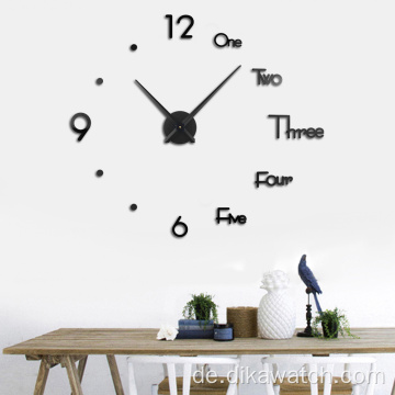 2021 Luxus Acryl Aufkleber Uhr Wohnkultur Horloge Große DIY 3D Digital Home Wandaufkleber Uhren Design Moderne Wanduhren Hor